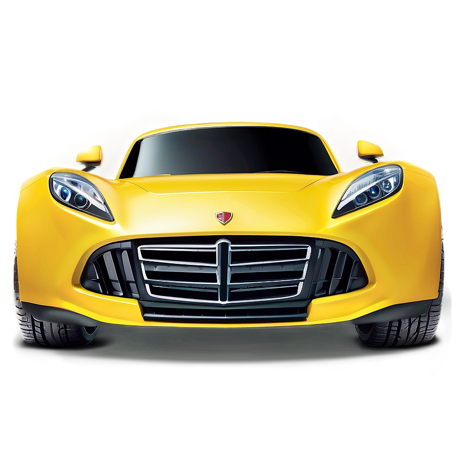 Happy Yellow Car Cartoon Png Hpm14