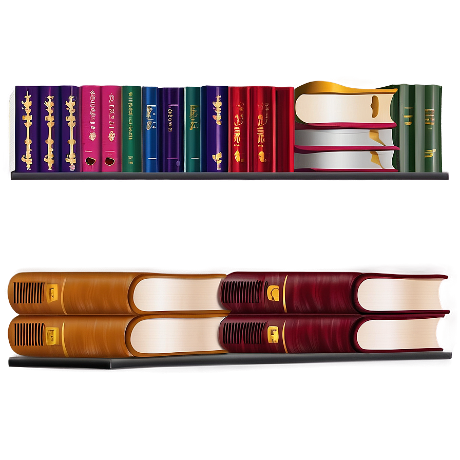 Hardcover Books Shelf Png Err47