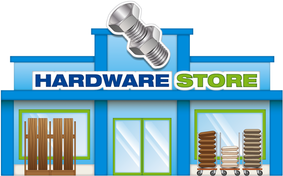 Hardware Store Front Illustration