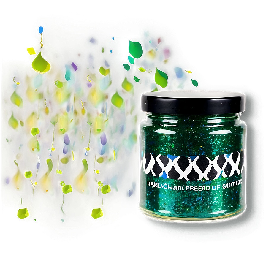 Harlequin Green Glitter Spread Png 39