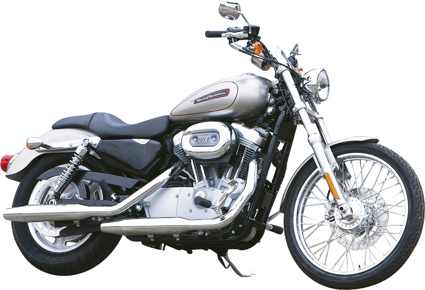 Harley Davidson Silver Motorcycle