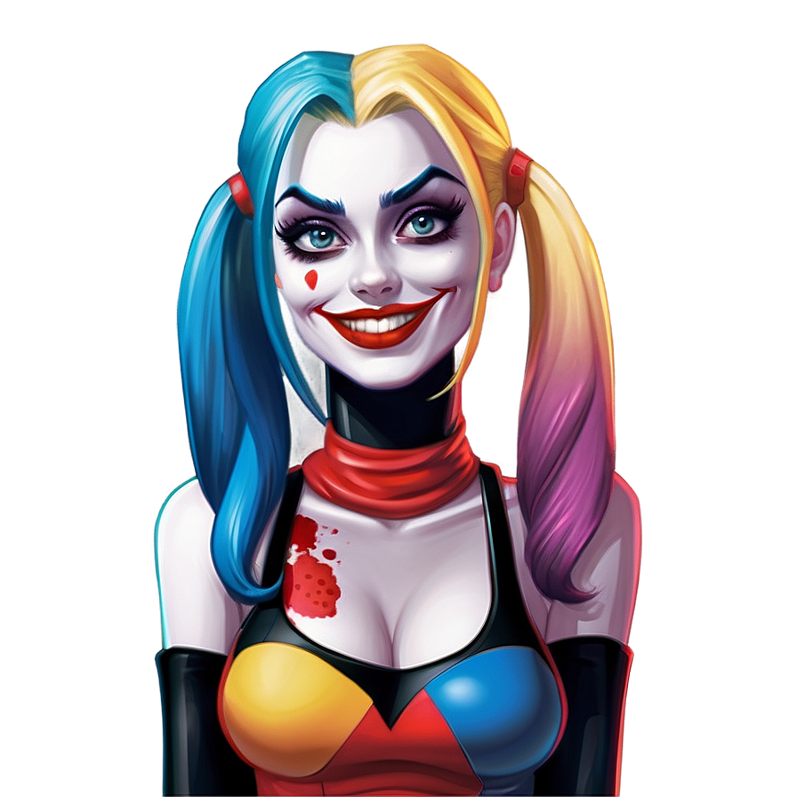 Harley Quinn Cartoon Style Png 05212024