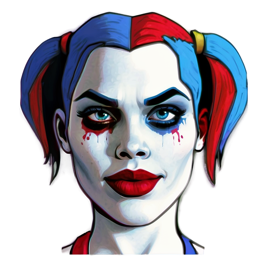 Harley Quinn Cartoon Style Png 8