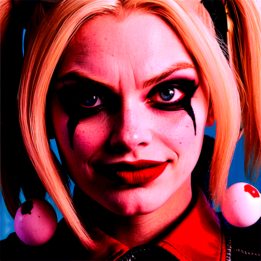 Harley Quinn Face Close-up Png Kys31