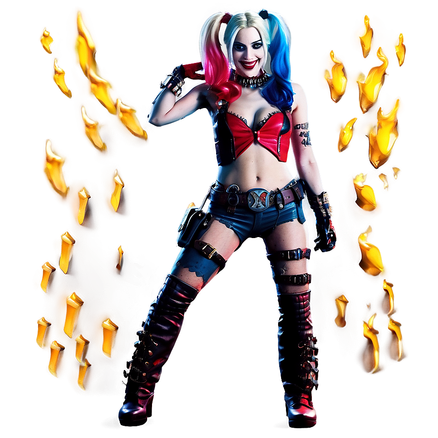 Harley Quinn In Action Pose Png 29