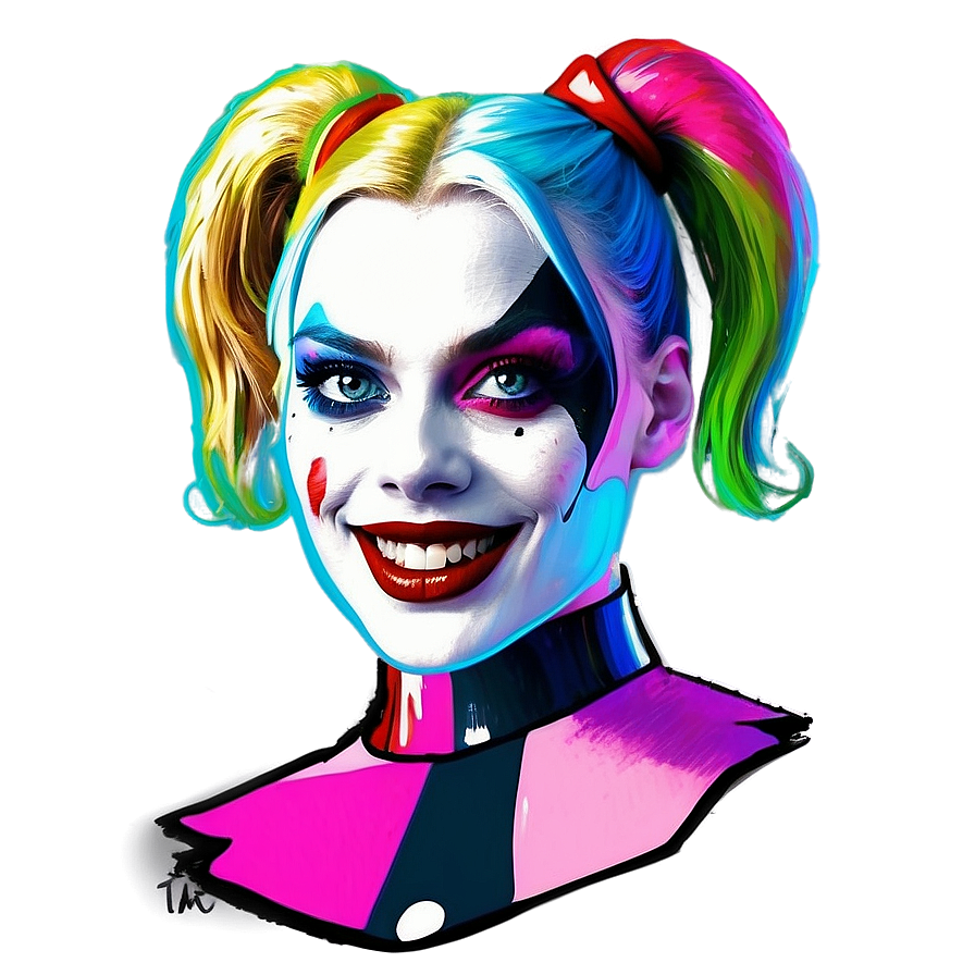 Harley Quinn Psychedelic Art Png 05212024