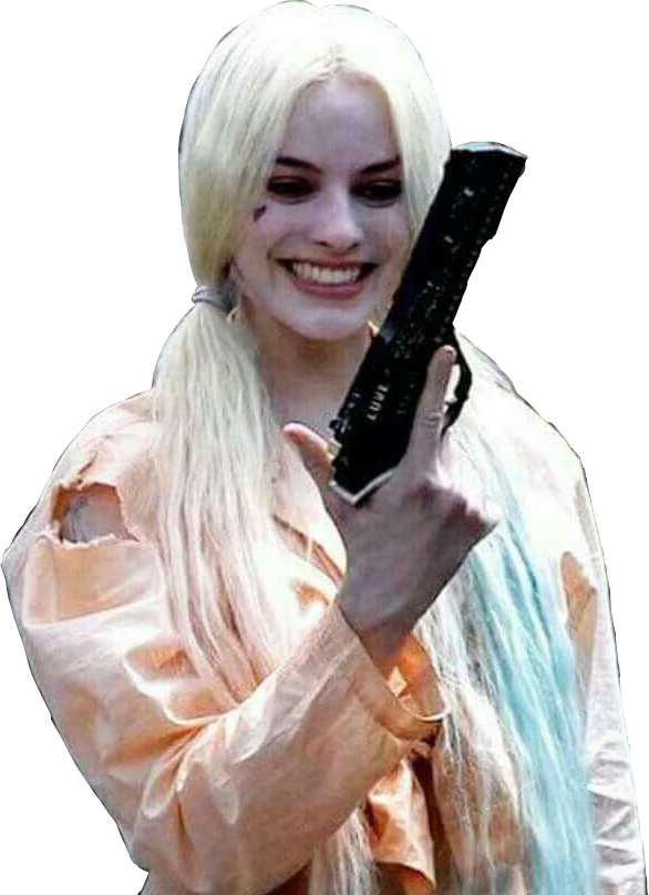 Harley Quinn Smiling With Gun