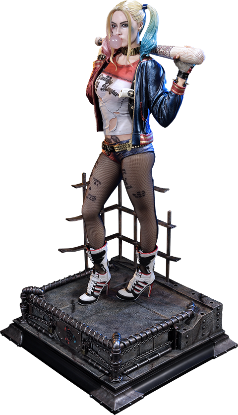 Harley Quinn Statue Blowing Bubblegum