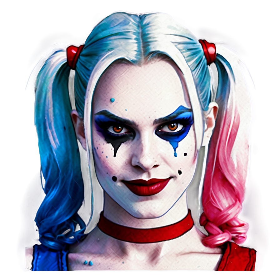 Harley Quinn Watercolor Art Style Png Trk