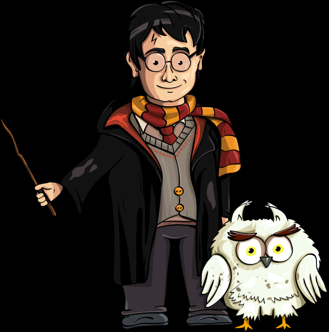 Harry Potterand Hedwig Illustration