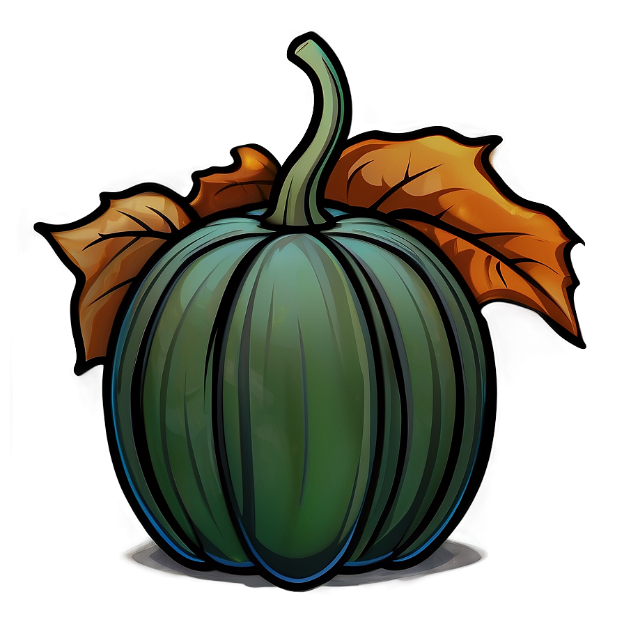 Harvest Pumpkin Outline Scene Png Dlq21