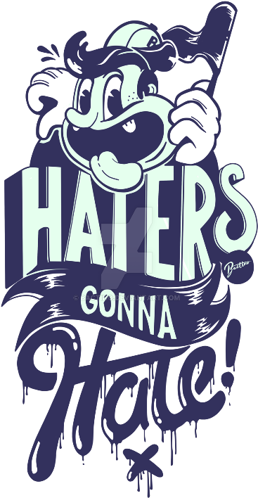 Haters Gonna Hate Cartoon Dog Illustration