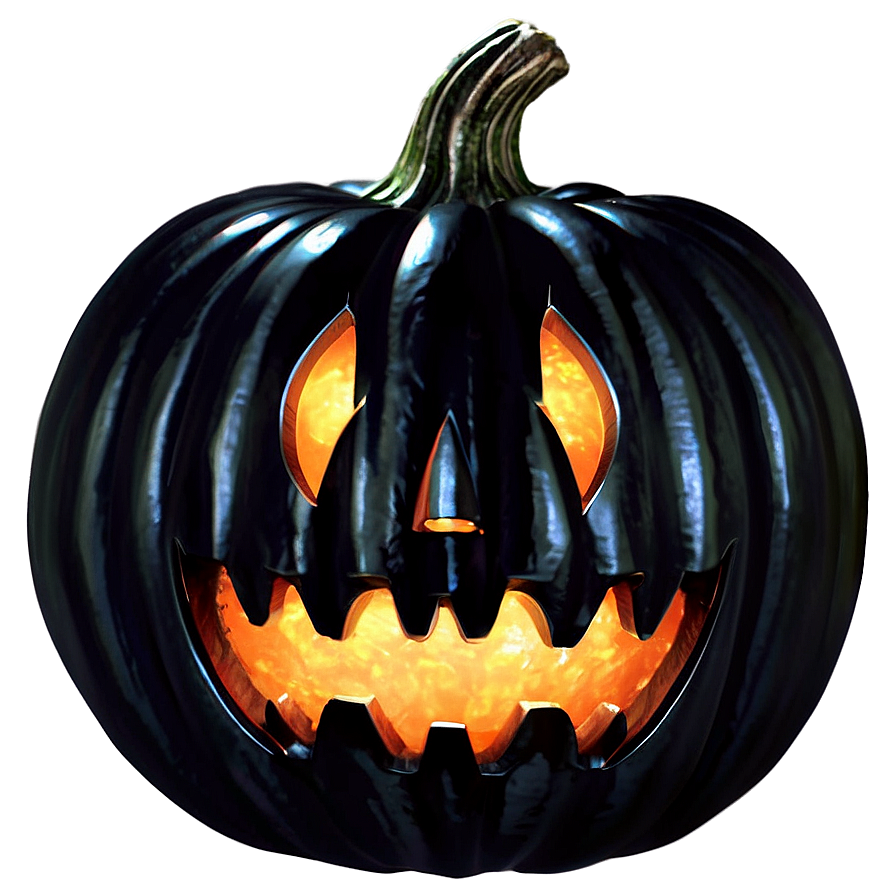 Haunted Black Pumpkin Png 06282024