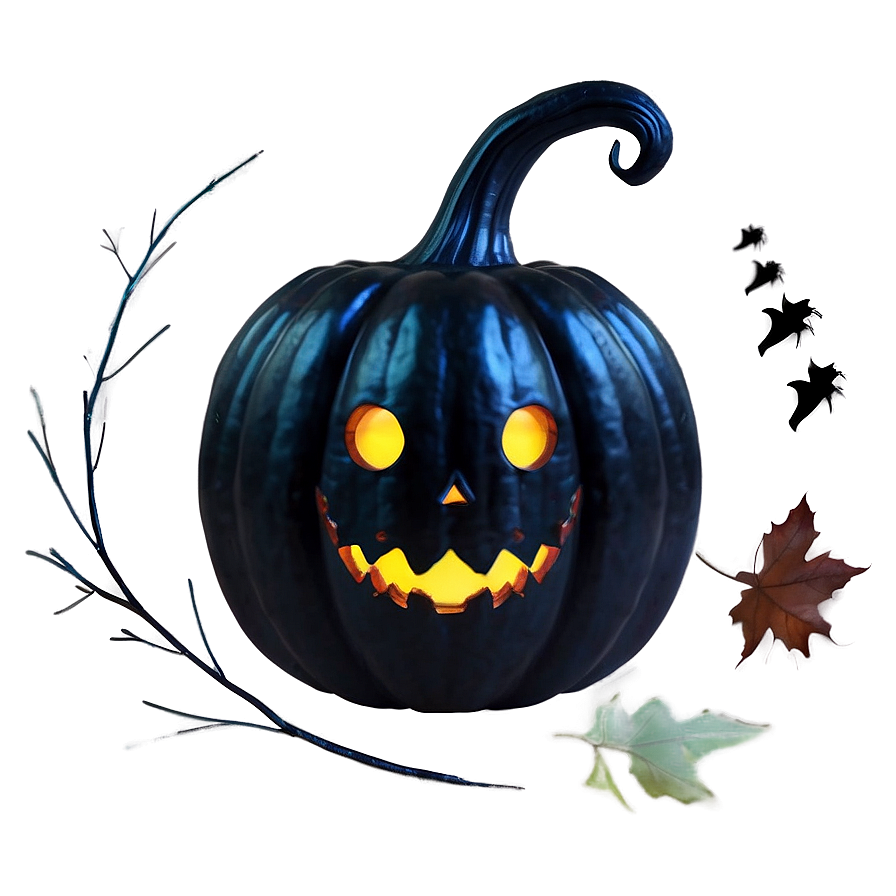 Haunted Black Pumpkin Png Stc88