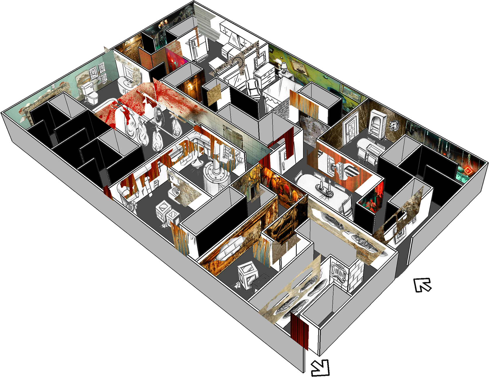 Haunted_ House_3 D_ Floor_ Plan