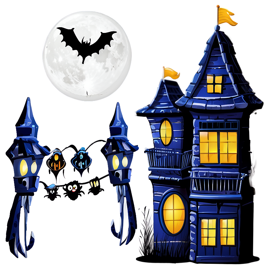 Haunted House Decorations Png 37