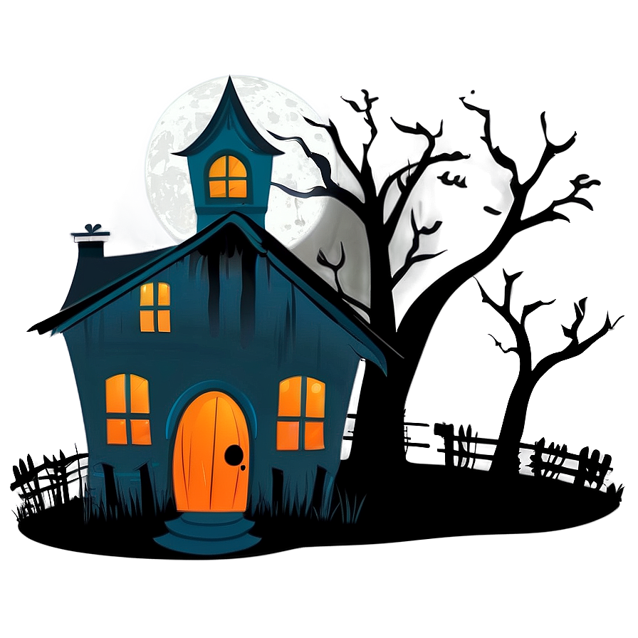 Haunted House Halloween Cartoon Png 12