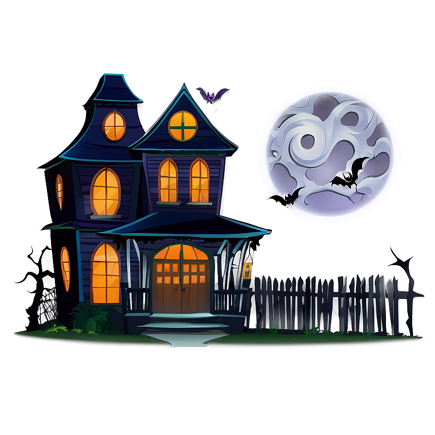 Haunted House Halloween Cartoon Png Ann