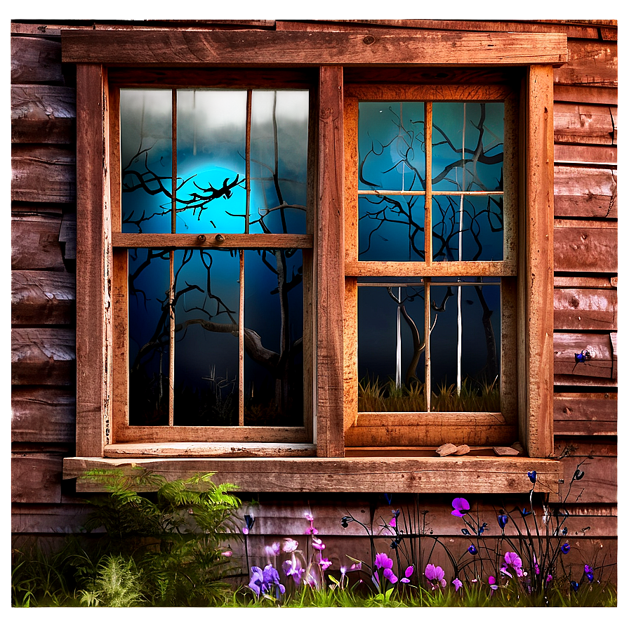 Haunted House With Broken Windows Png 55