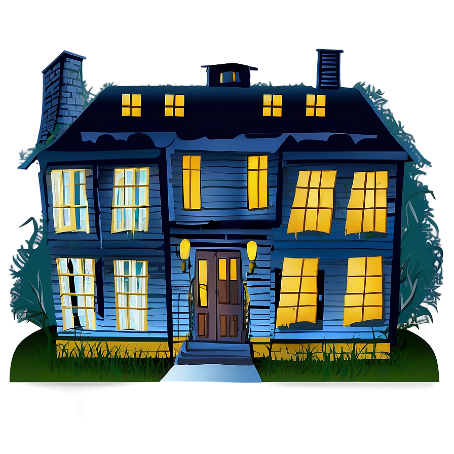 Haunted House With Broken Windows Png 92