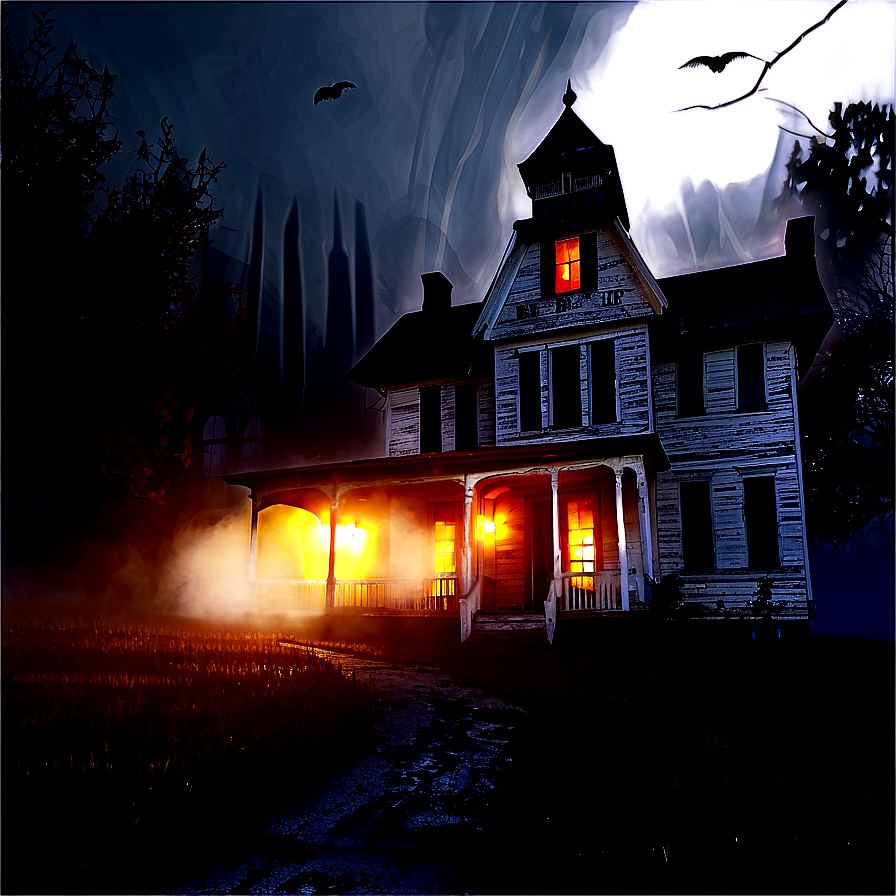 Haunted House With Fog Png 86