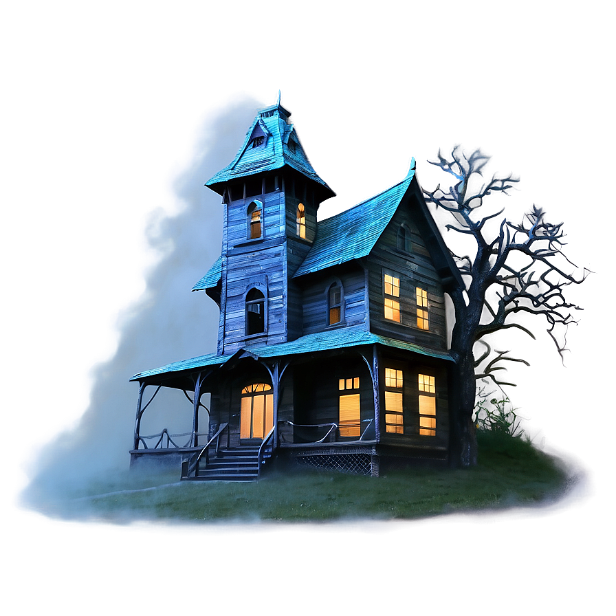 Haunted House With Fog Png Udk52