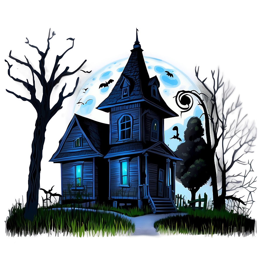 Haunted House With Haunting Melody Png 87