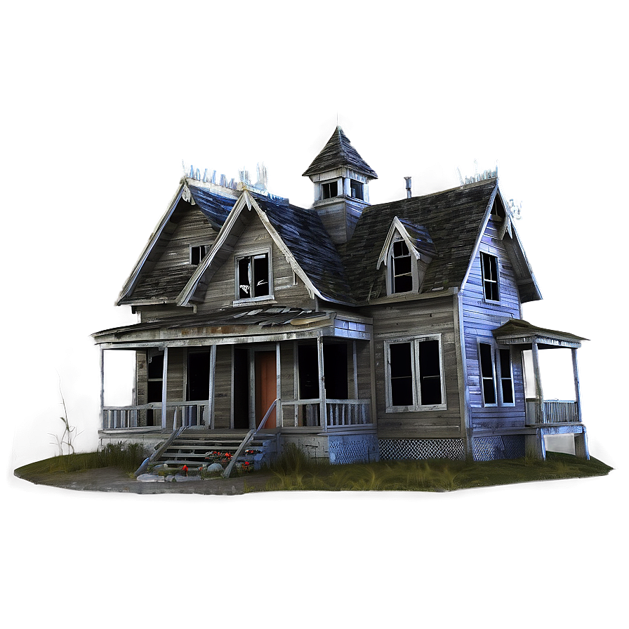 Haunted House With Zombies Png Vhi