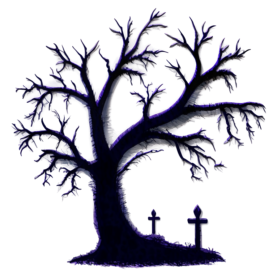 Haunted Tree Silhouette Png Puo98