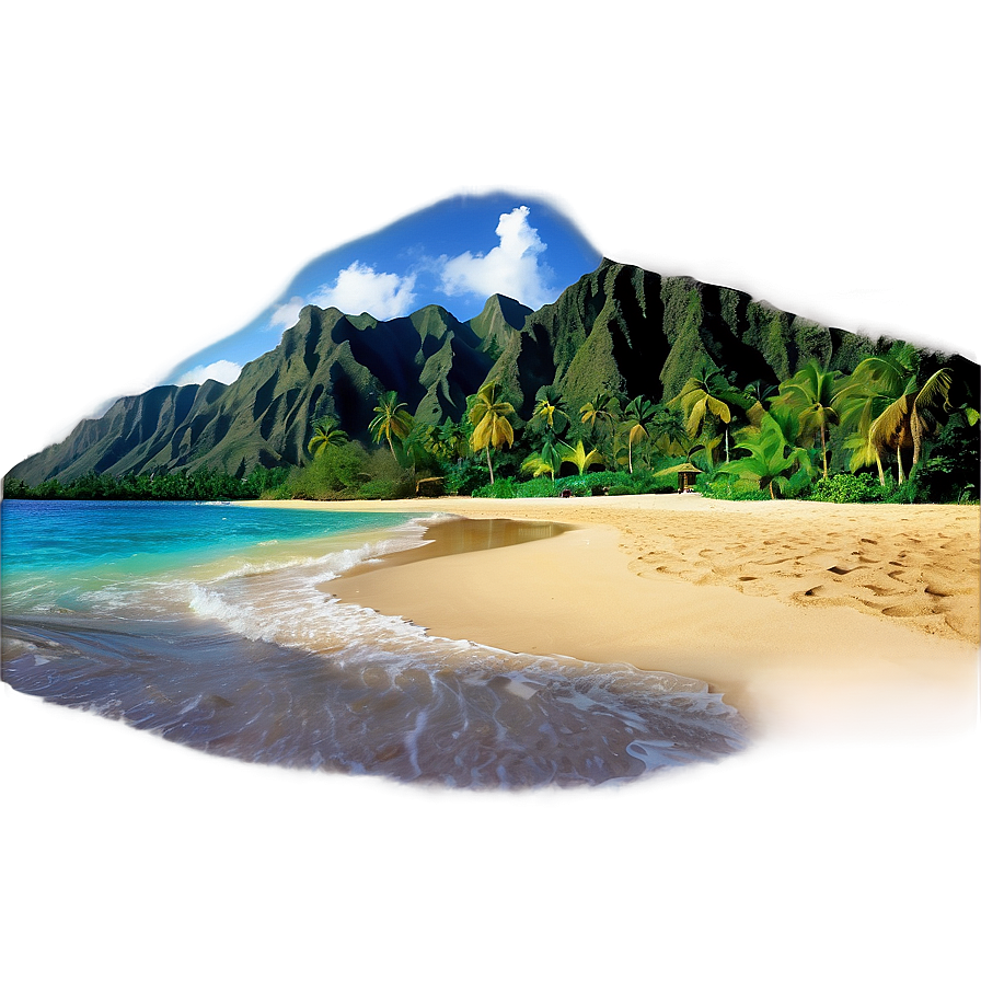 Hawaiian Islands Beach Paradise Png Fsx81