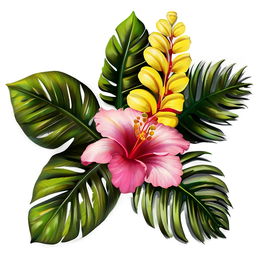 Hawaiian Islands Tropical Flora Png Dro