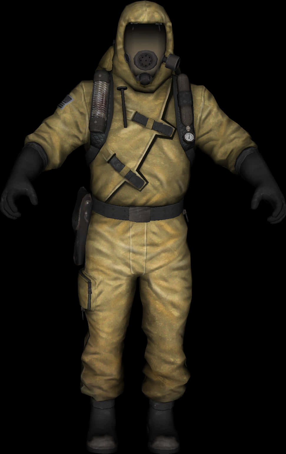 Hazmat_ Suit_ Figure_ Isolated