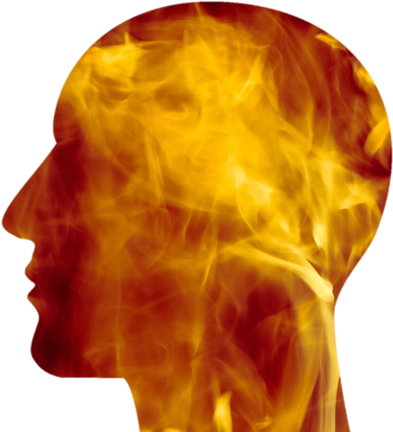 Headache Conceptual Flaming Brain