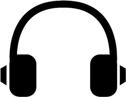 Headphones Icon Silhouette