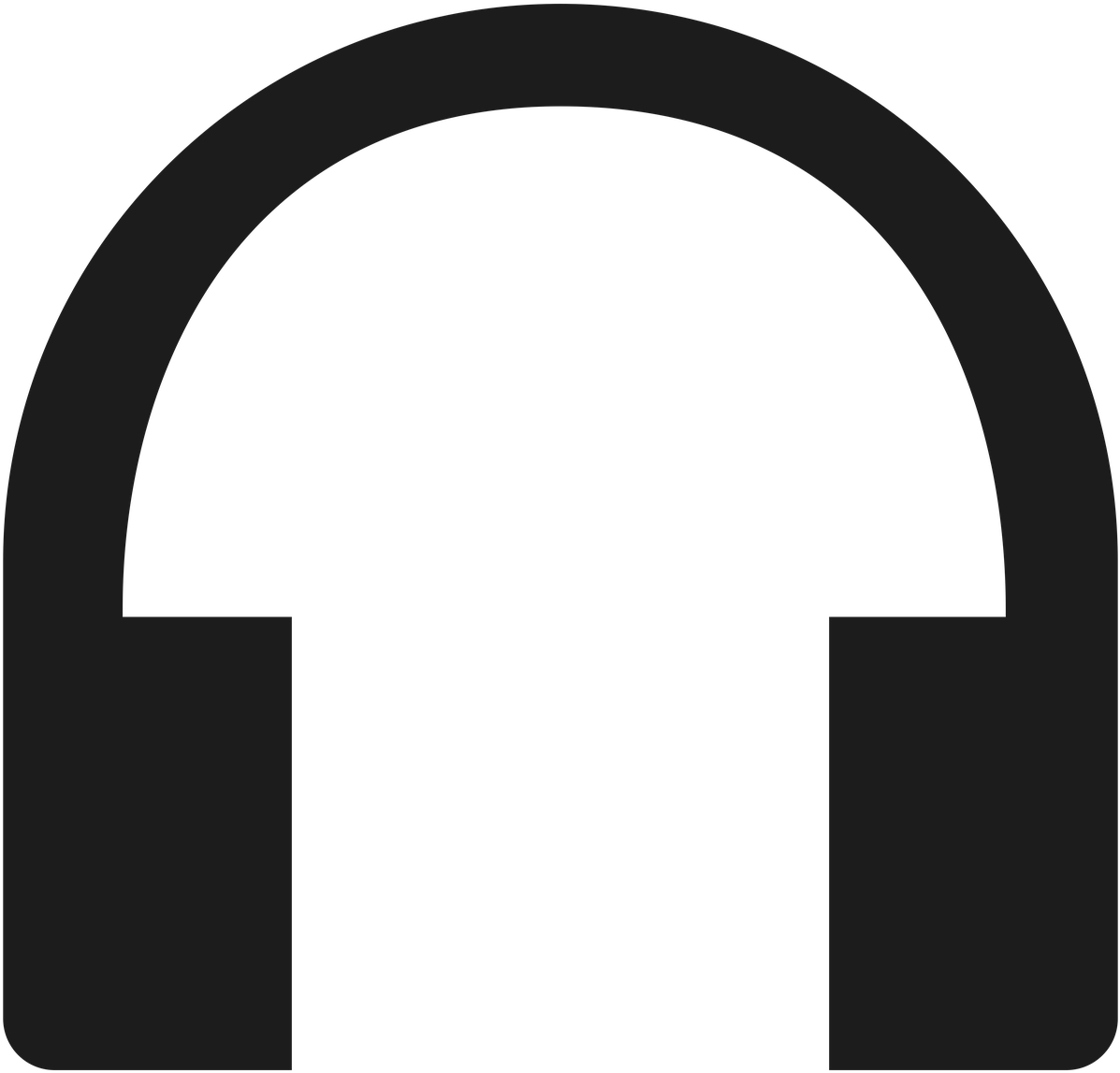 Headphones Icon Simple Black