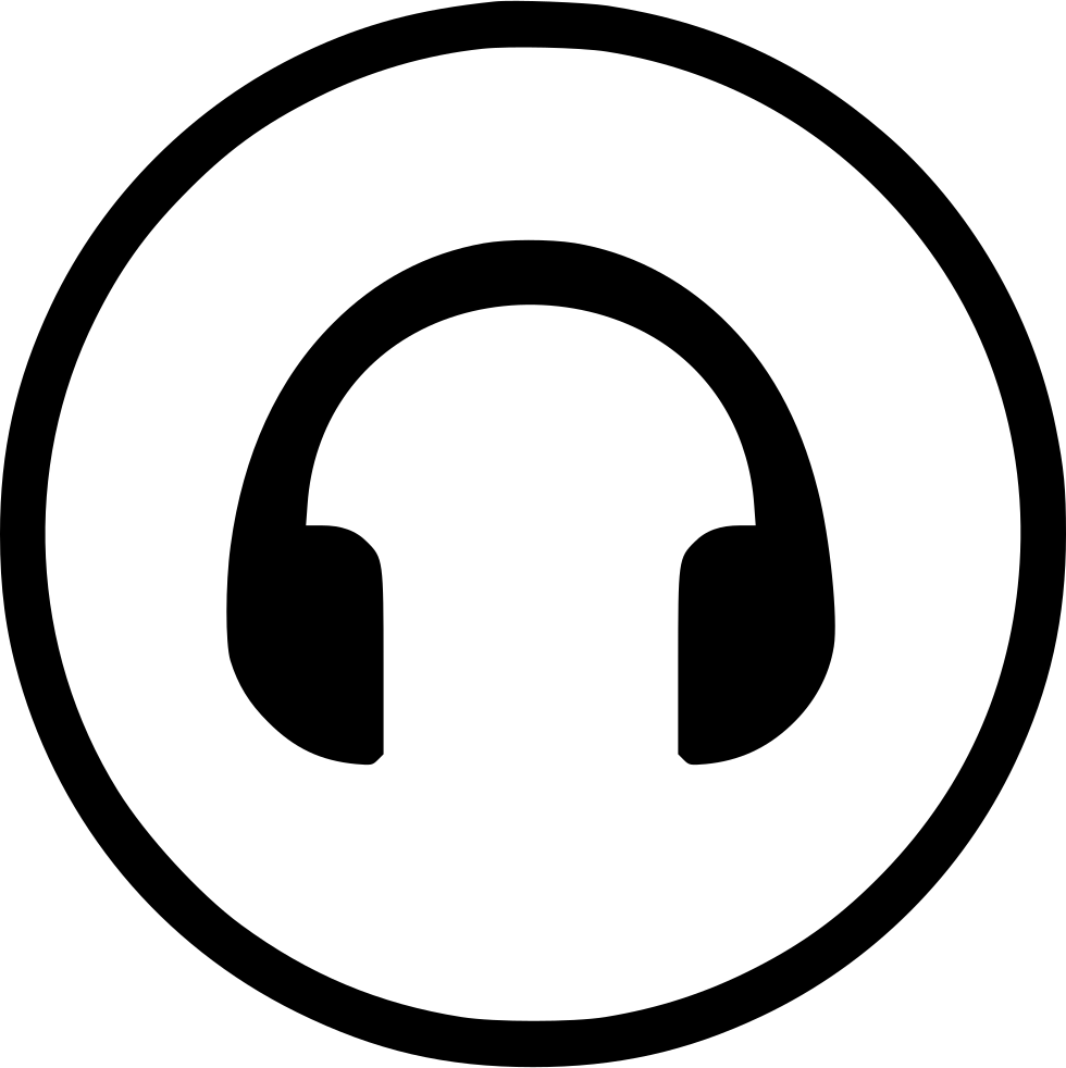 Headphones Icon Simple Design