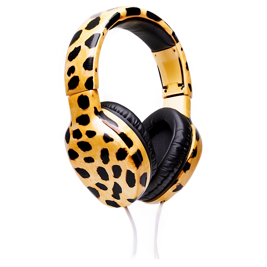 Headphones With Animal Print Png 05042024