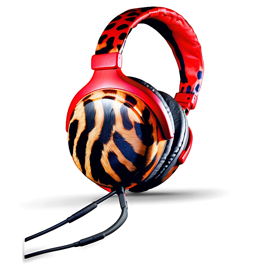 Headphones With Animal Print Png 12