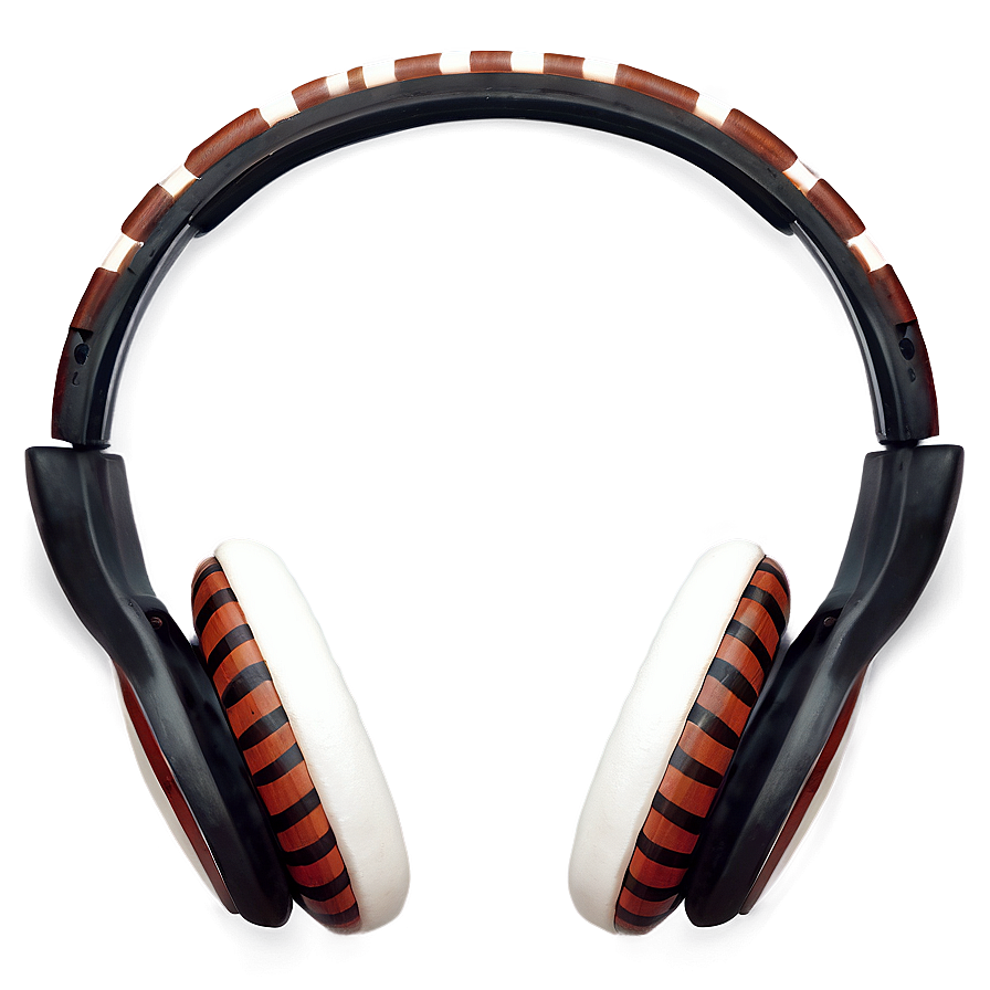 Headphones With Stripes Design Png 05042024