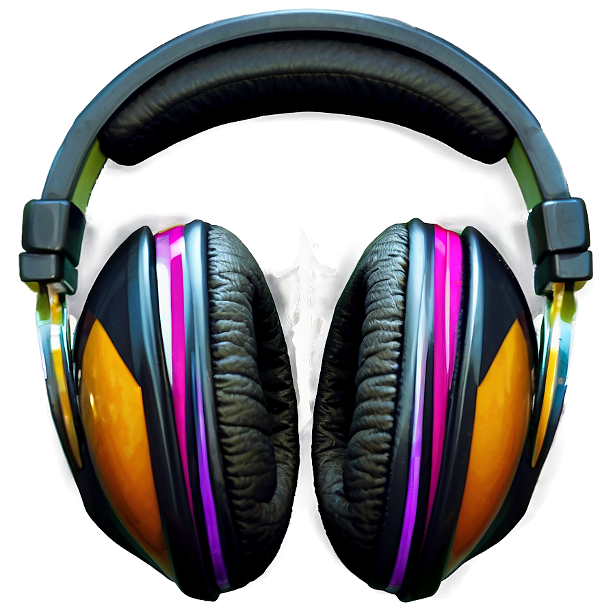 Headphones With Stripes Design Png Tes