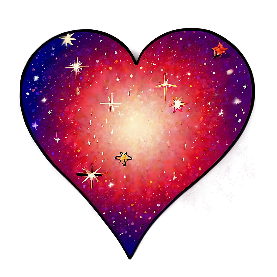 Heart And Stars Sky Png C