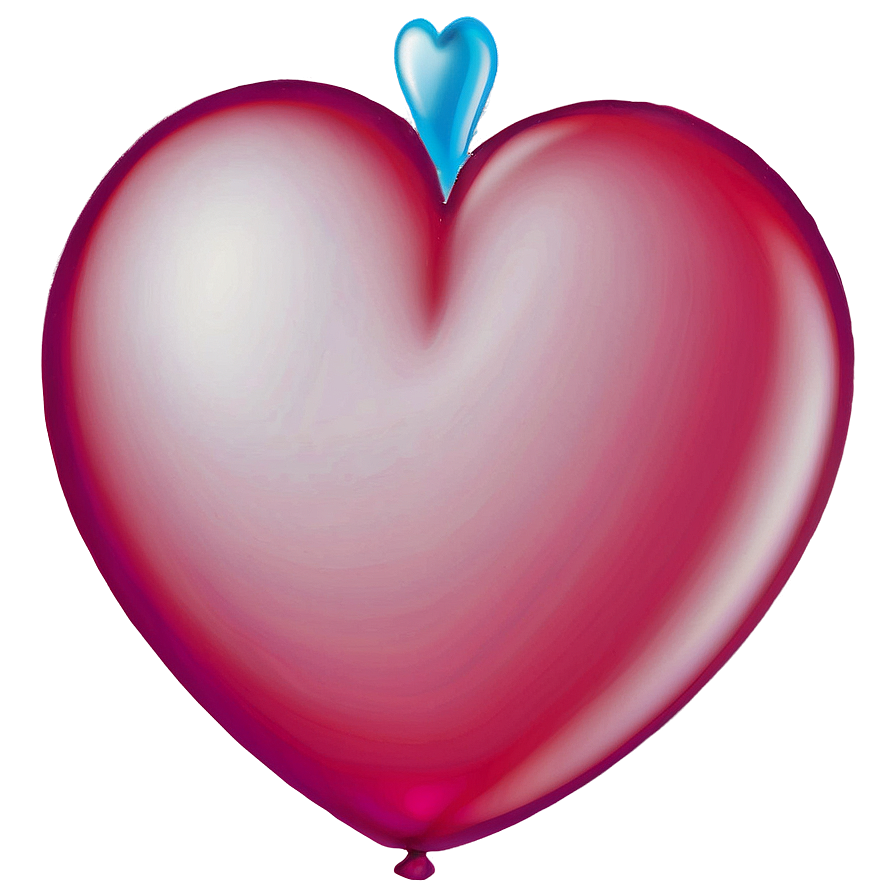 Heart Balloon Emoji Png Graphic 8