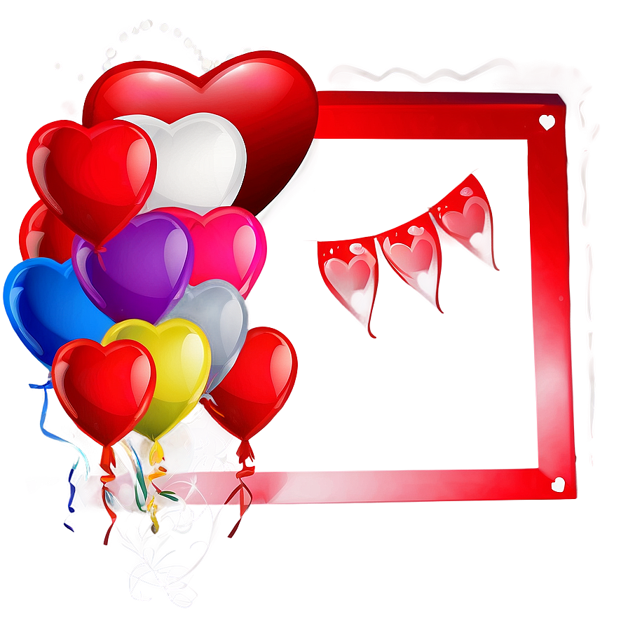 Heart Balloon Frame Png 76