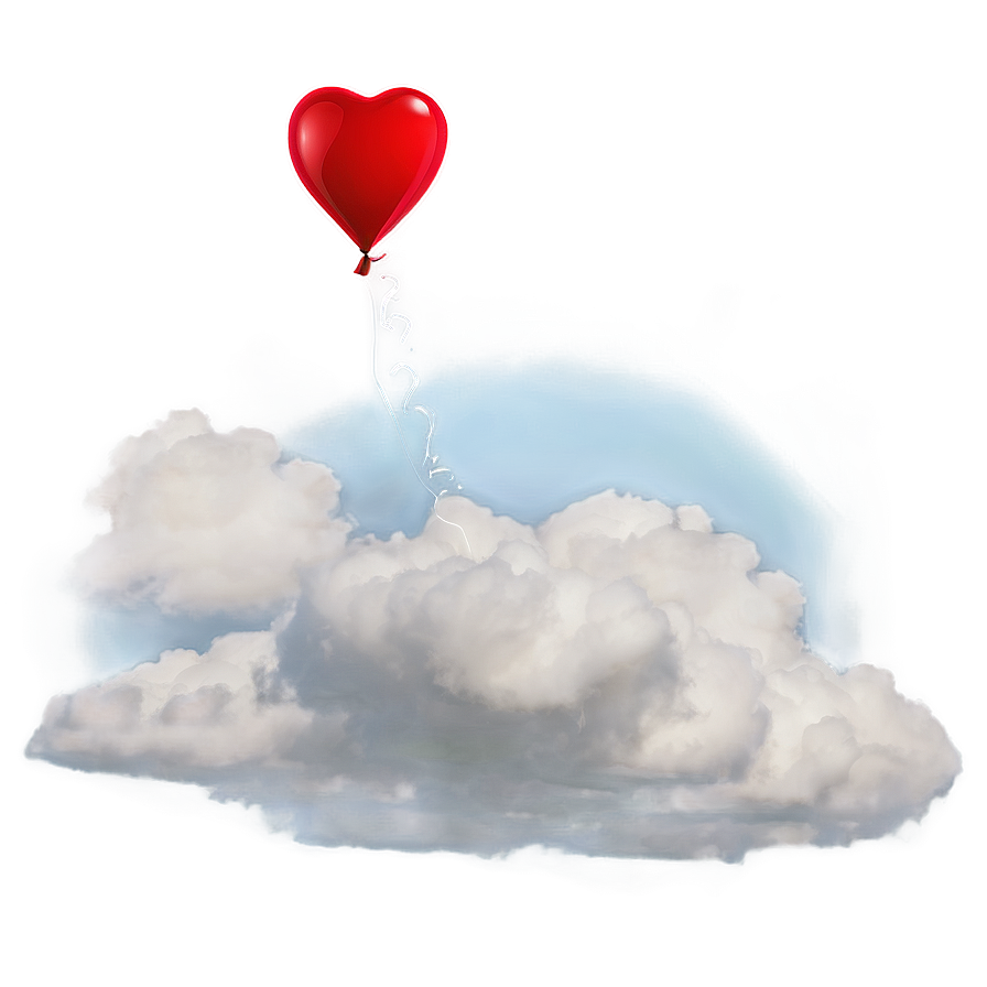 Heart Balloon In Sky Png 26