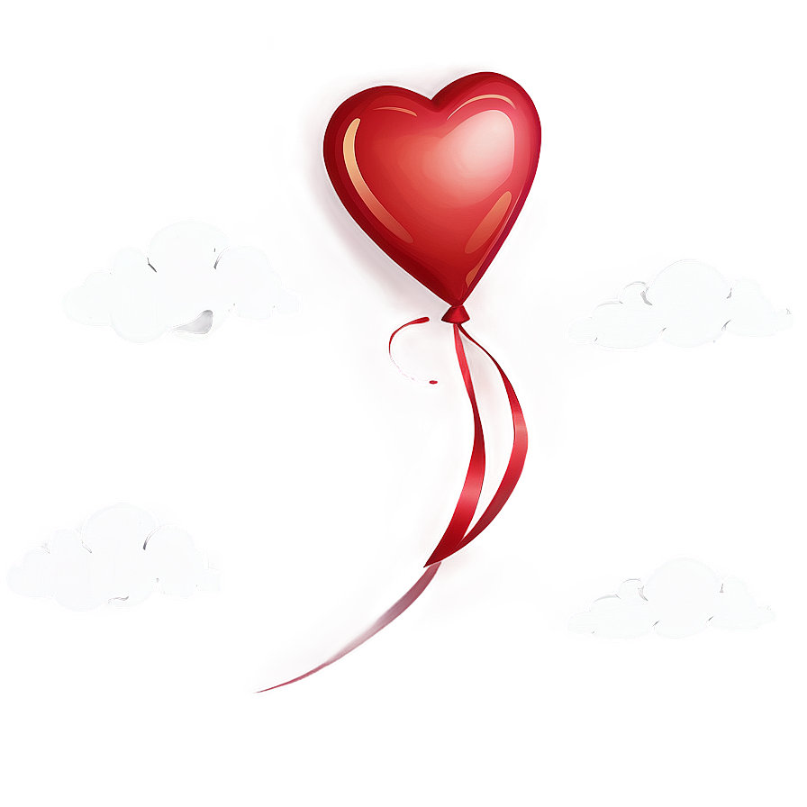 Heart Balloon In Sky Png 71