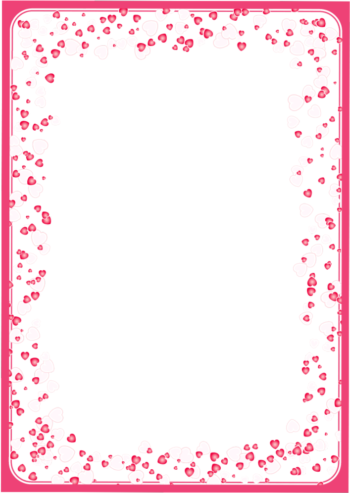 Heart Border Design Template