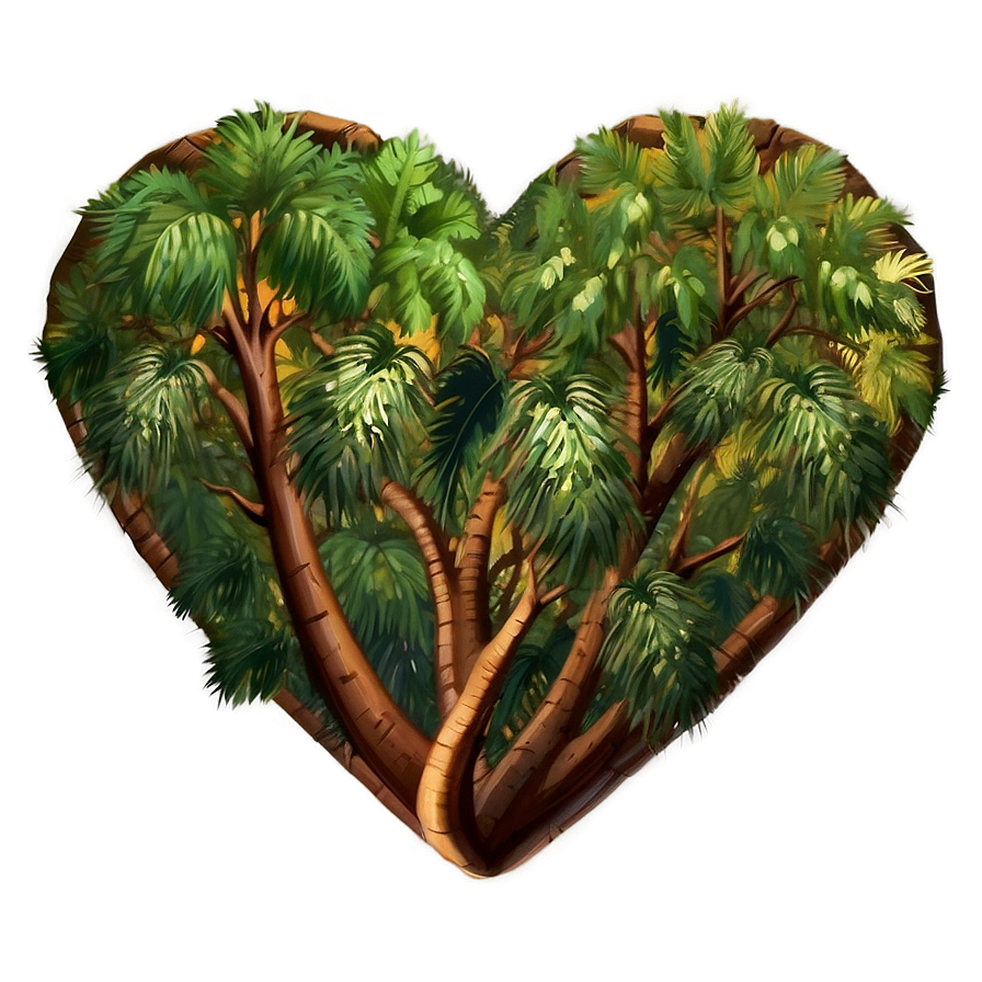 Heart Clipart In Nature Theme Png Opc