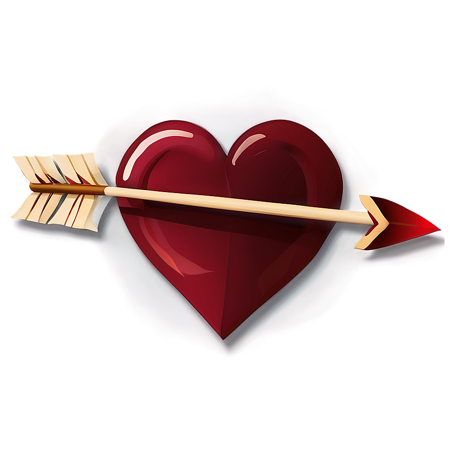 Heart Clipart With Arrow Png 74