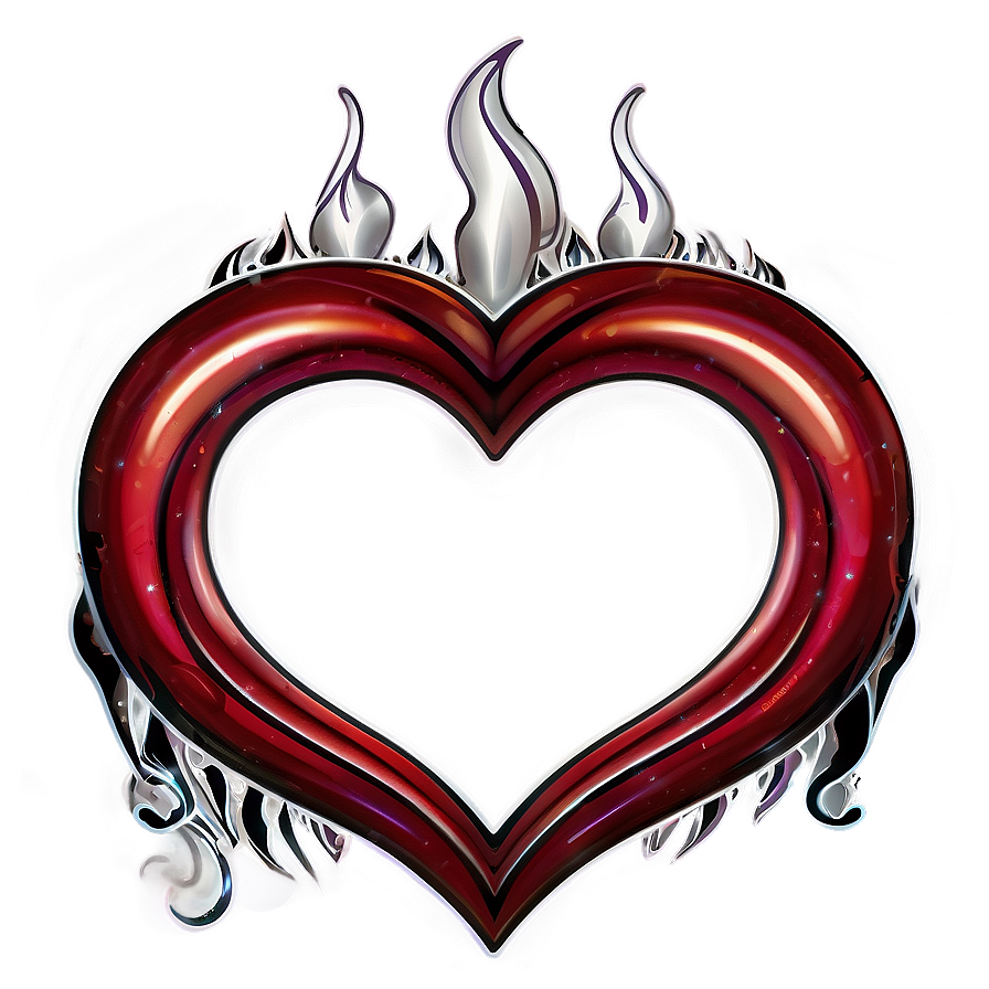 Heart Clipart With Flames Png Wwh