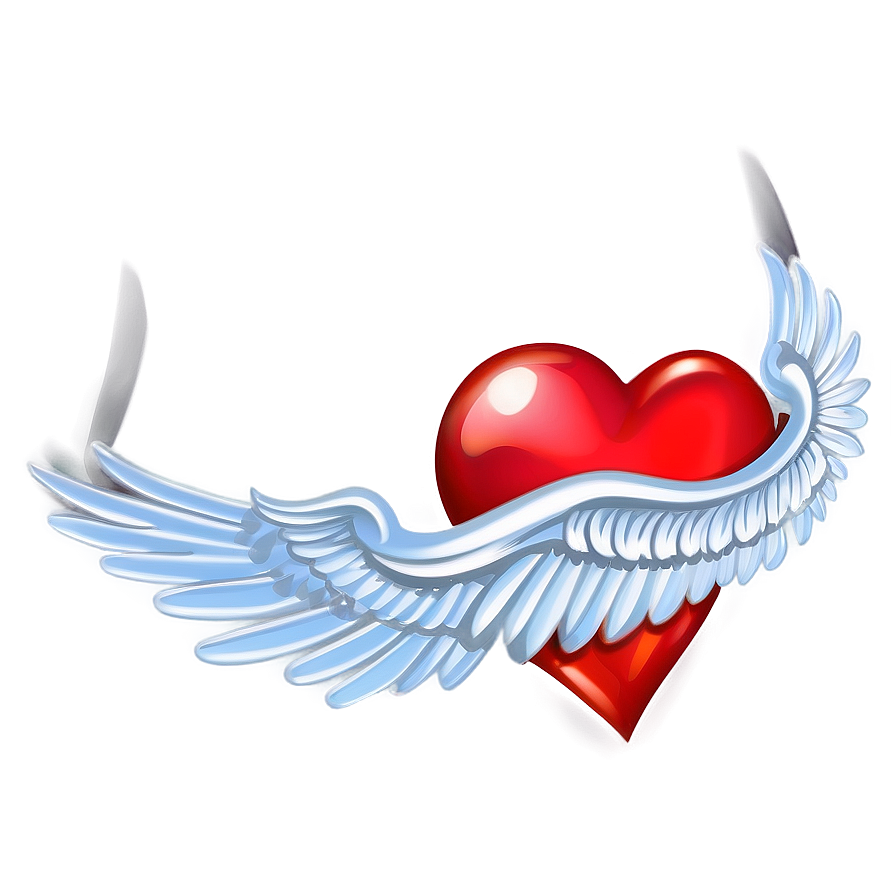 Heart Clipart With Wings Png 05252024